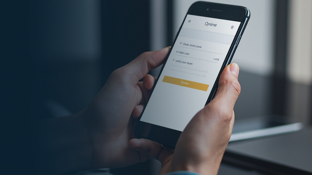 Pendaftaran pinjol online di aplikasi smartphone