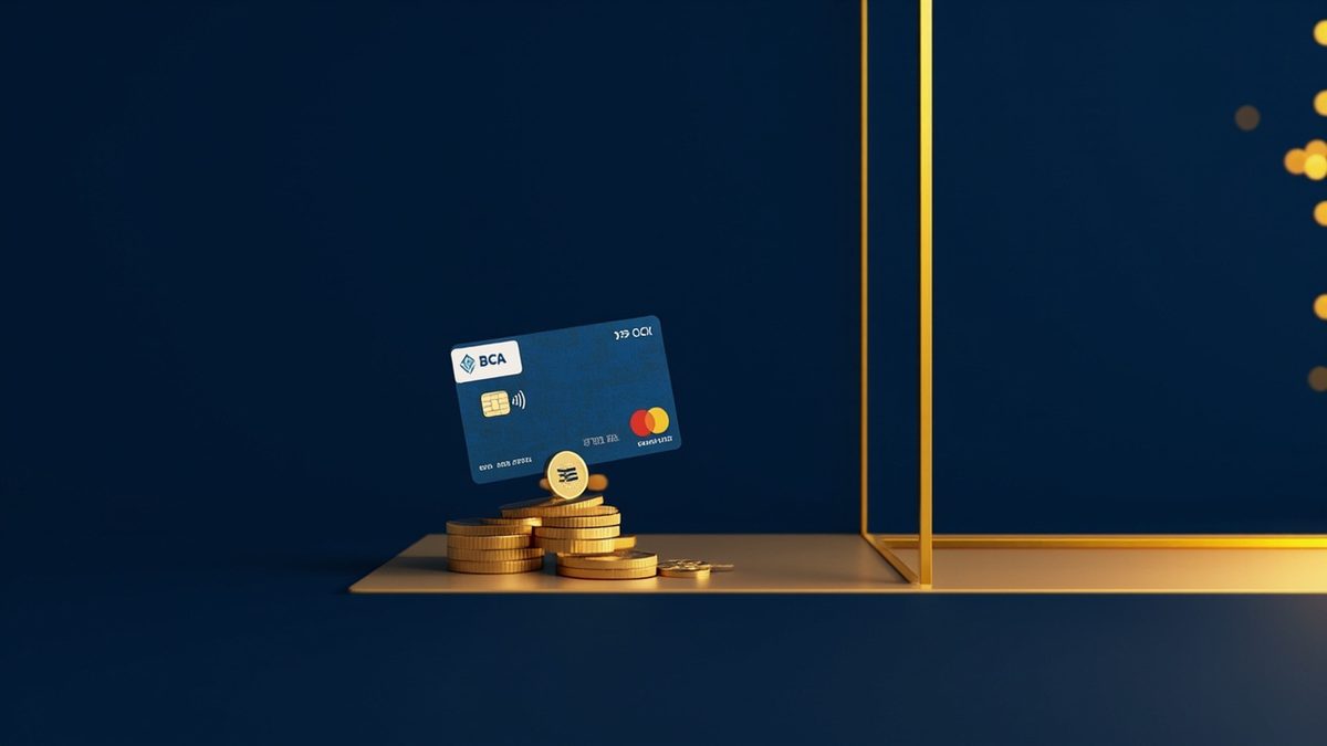 Kartu Kredit BCA Review: Biaya, Limit, Cashback, dan Tips Apply 2 Ilustrasi kartu kredit BCA di atas koin emas