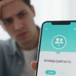 Ilustrasi akses data kontak oleh aplikasi pinjaman online